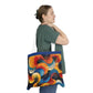 Cosmic Swirl Shoulder Tote Bag - Colorful Everyday Accessory