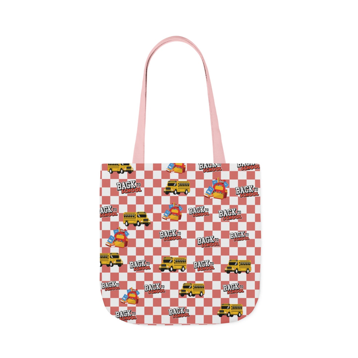 Personalized Red Schoolyard Chic Composition Book Inspired Canvas Tote Bag with Colorful Straps, Cute School Bag, Eco-Friendly Tote, Back to School Shopping Bag, Teacher Gift Idea