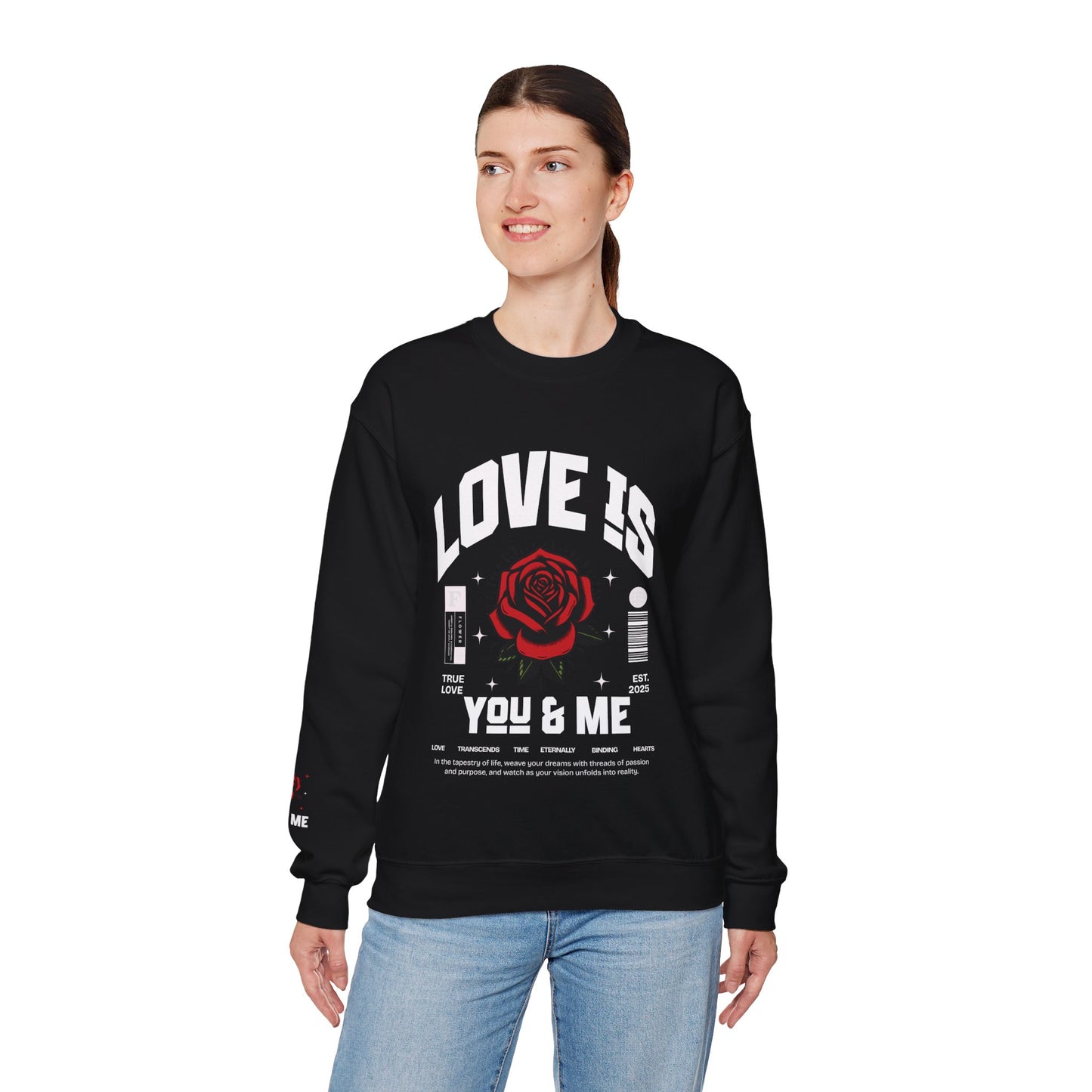 You and Me Unisex Heavy Gildan Blend™ Crewneck Sweatshirt.