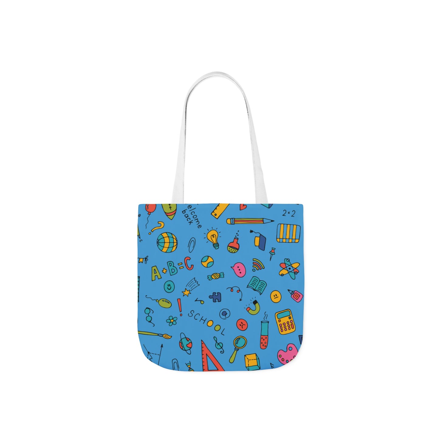 Personalized Classroom Couture Composition Book Inspired Canvas Tote Bag with Colorful Straps, Cute School Bag, Eco-Friendly Tote, Back to School Shopping Bag, Teacher Gift Idea