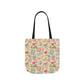 Personalized Doodle Daydream Composition Book Inspired Canvas Tote Bag with Colorful Straps, Cute School Bag, Eco-Friendly Tote, Back to School Shopping Bag, Teacher Gift Idea