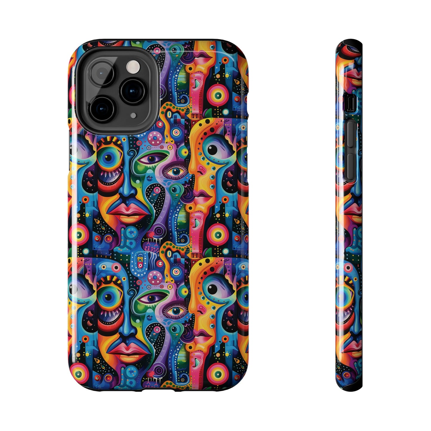 Psychedelic Visions Vibrant Art iPhone and Samsung Phone Case - Stylish Tough Case for Artists & Creatives.