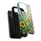 Floral Stained Harmony Glass Tough Magnetic Phone Case | Nature Inspired Design | Durable Protection | Gift for Nature Lovers | Spring Vibe