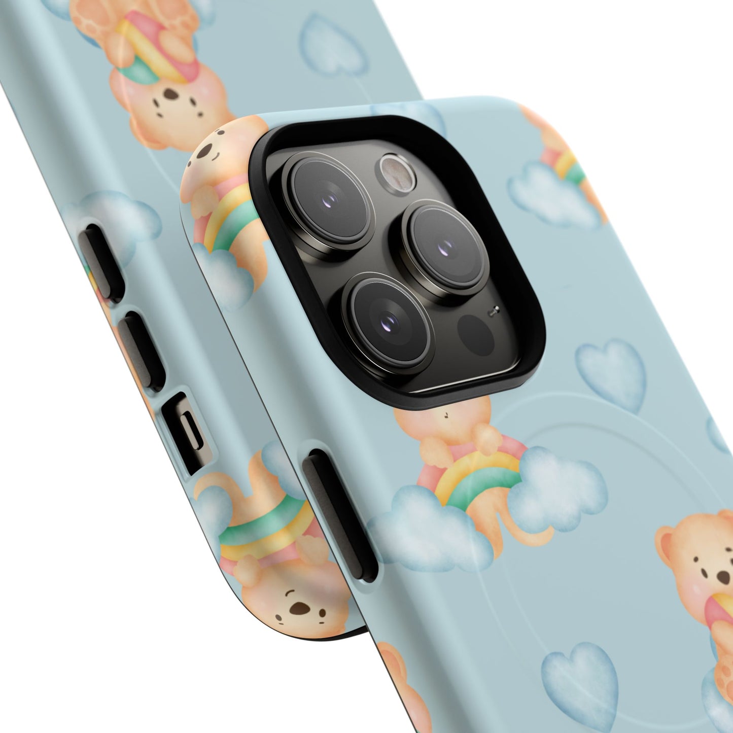 Cute Bear Magnetic iPhone Case, Kid-Friendly iPhone Cover, Stylish Cell Accessory, Gift for Kids, Durable Design for Any Occasion