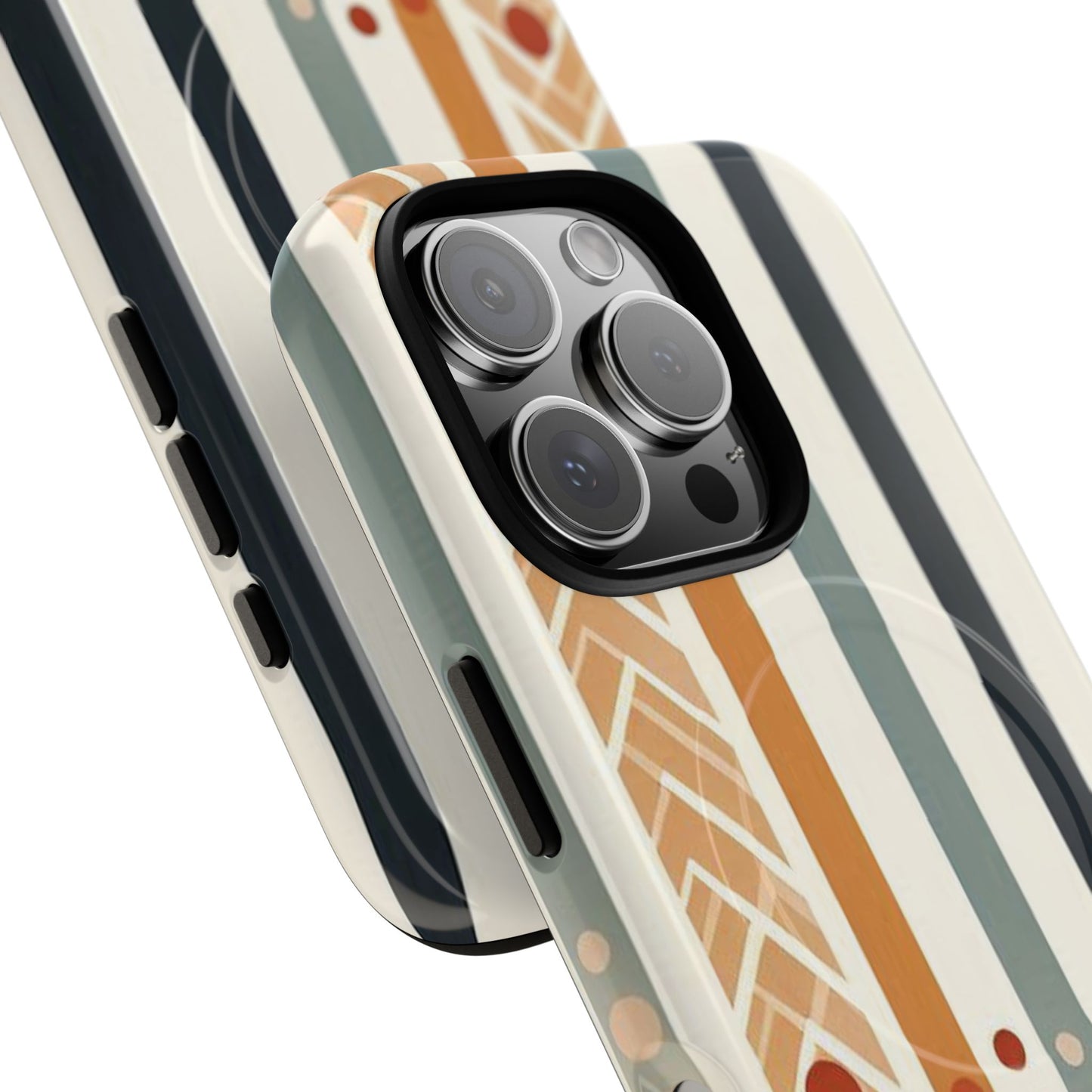 Terracotta Trails Tough Magnetic iPhone Cases for Everyday Use, Floral Patterned Stability Case, Gift for Her, Durable iPhone Accessory.