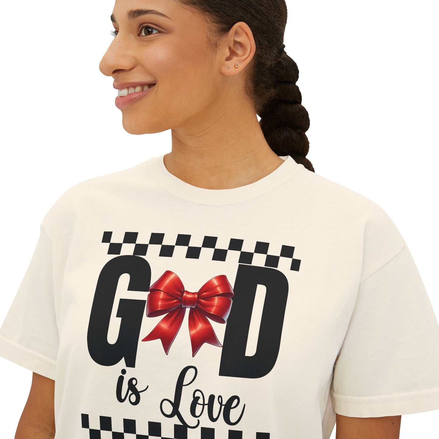 GOD is LOVE Women's Comfort Colors Boxy Tee