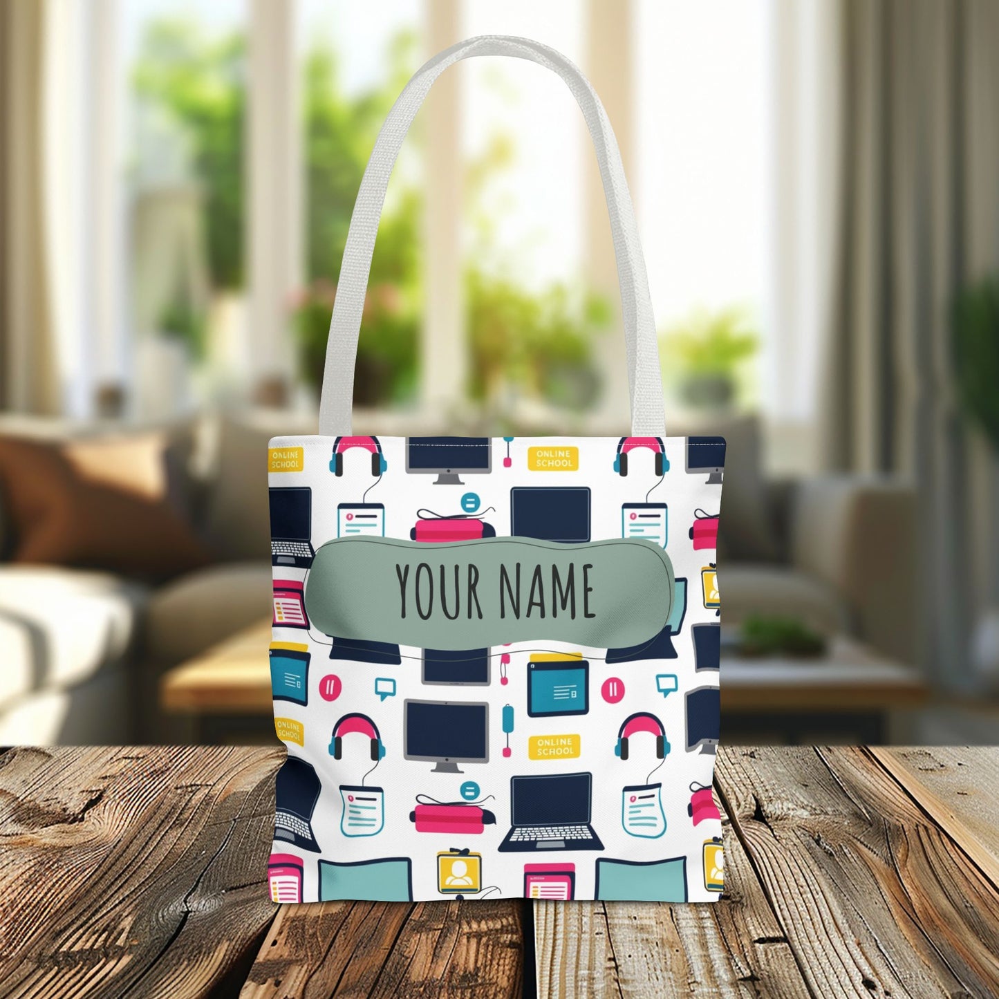 Techie Tote Bag - Stylish Personalized Tote for Students, Gift for Tech Lovers, Eco-Friendly Shopping Bag, Back to School.