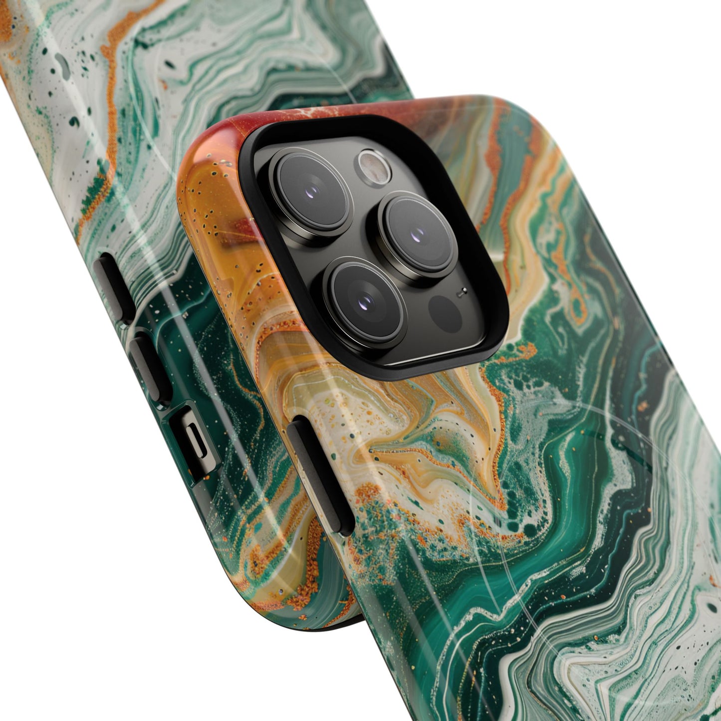 Stylish Tough Acrylic Magnetic iPhone Cases for Everyday Protection, Marble Design, Unique Gifts for Tech Lovers, Holiday Essentials