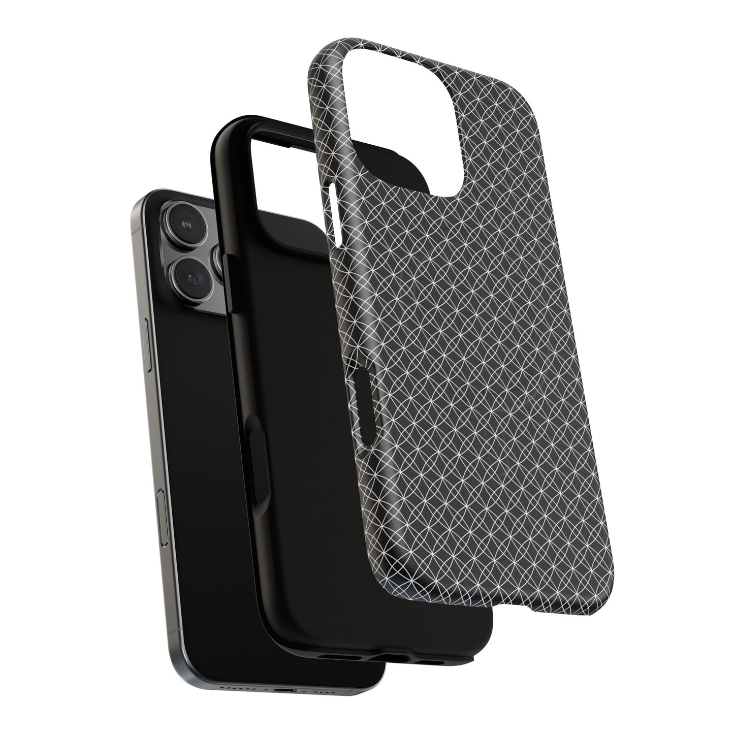 Urban Lattice Tough Magnetic iPhone Case, Stylish Protective Cover, Tech Gift for Him/Her, Durable Everyday Use, Trendy Mobile Accessories