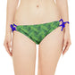 Green Tropical Bliss Loop Tie Side Bikini Bottom (AOP)