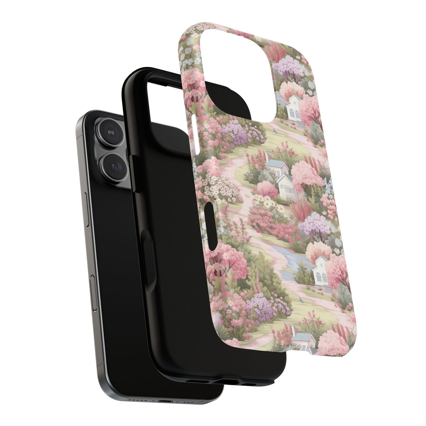 Whispers of Spring Lane Tough iPhone Magnetic Case, Floral iPhone Protection, Gift for Nature Lovers, Spring Accents, Durable Design, Customizable iPhone Cases