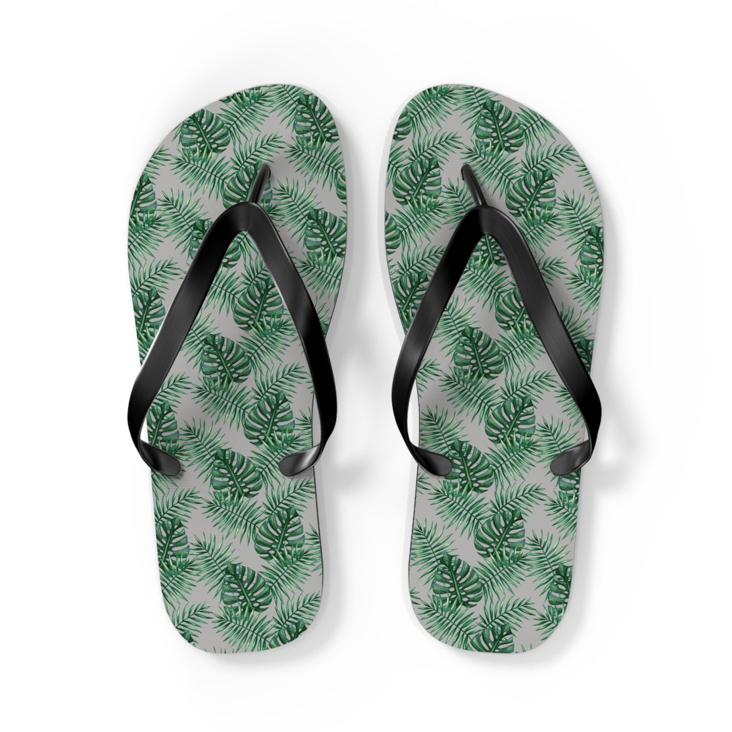 Grey Tropical Bliss Flip Flops