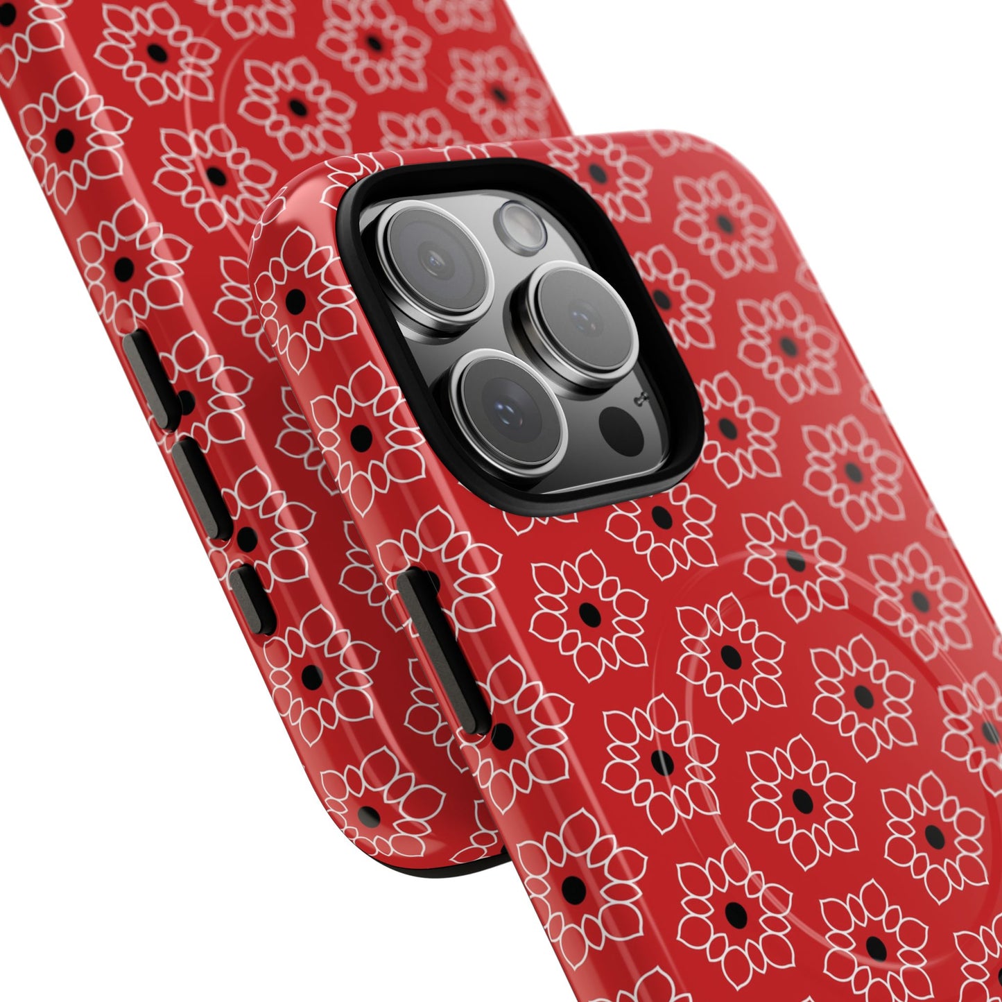 Stylish Geometric Magnetic iPhone Cases, Floral iPhone Cover, Durable Smartphone Cases, Trendy Accessories, Gift for Her