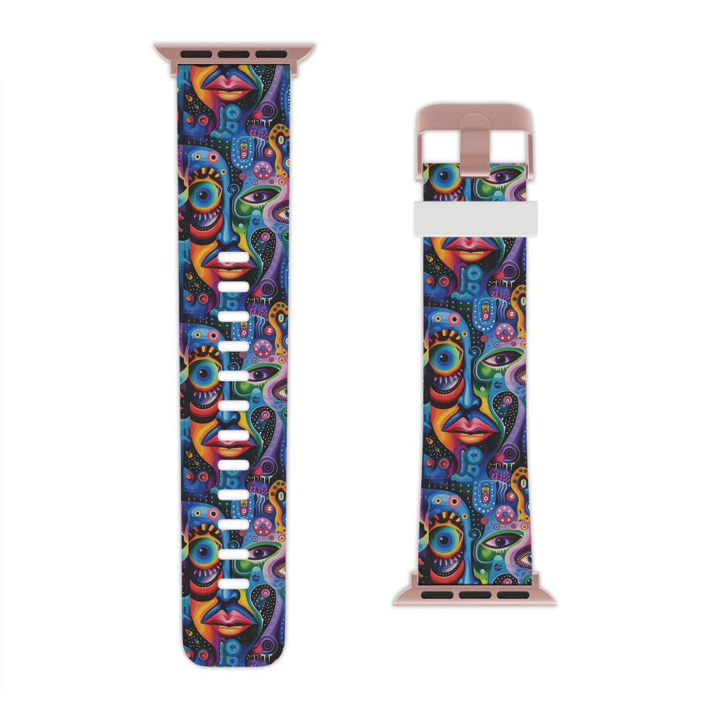 Psychedelic Visions Vibrant Artistic Apple Watch Band - Fun Colorful Design