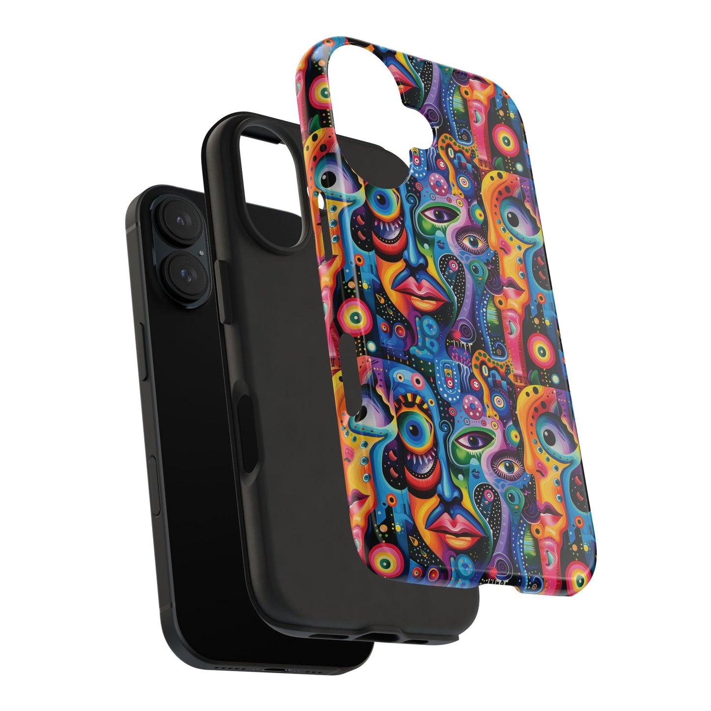 Psychedelic Visions Vibrant Art iPhone and Samsung Phone Case - Stylish Tough Case for Artists & Creatives.