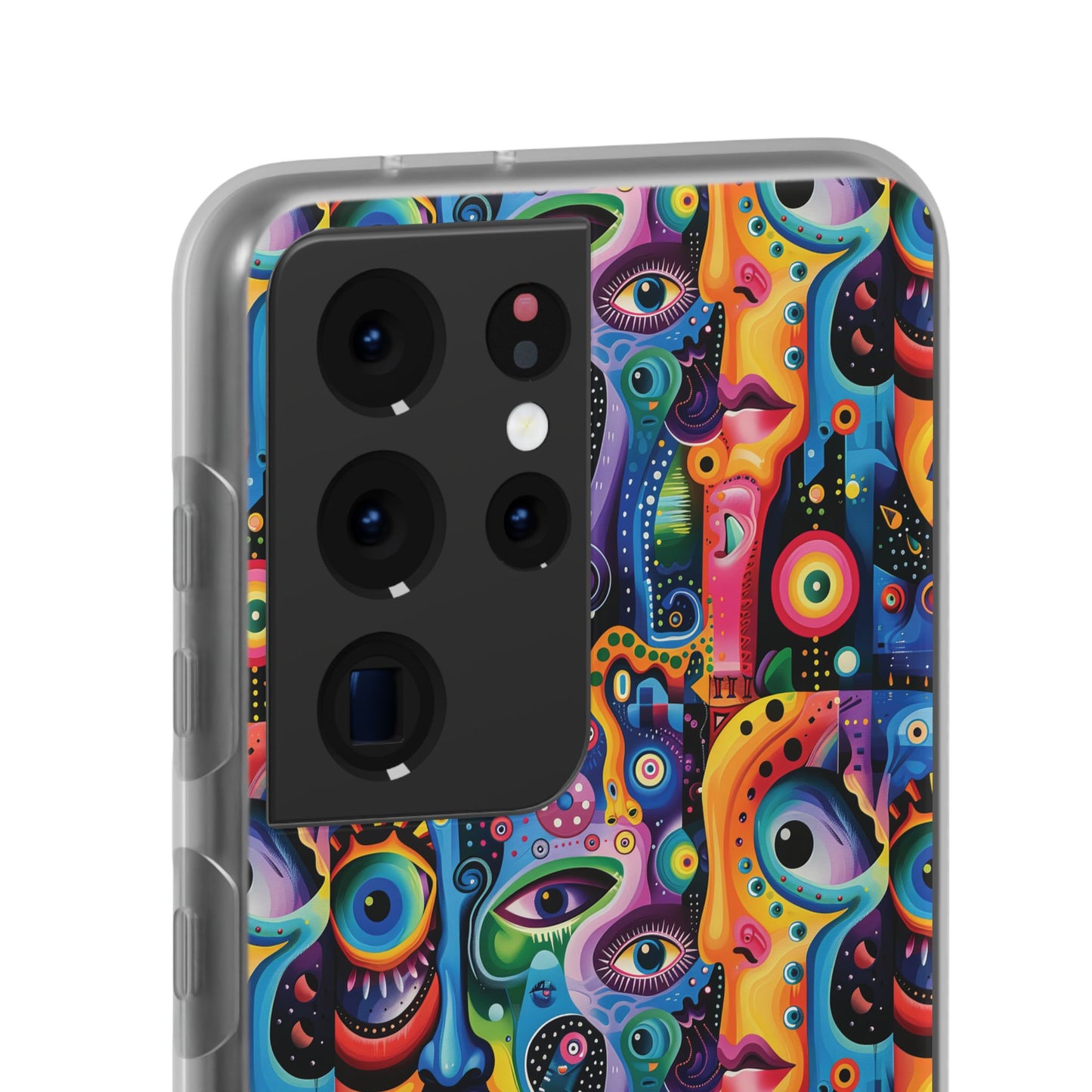 Psychedelic Visions Flexi iPhone and Samsung Case - Colorful Abstract Design.