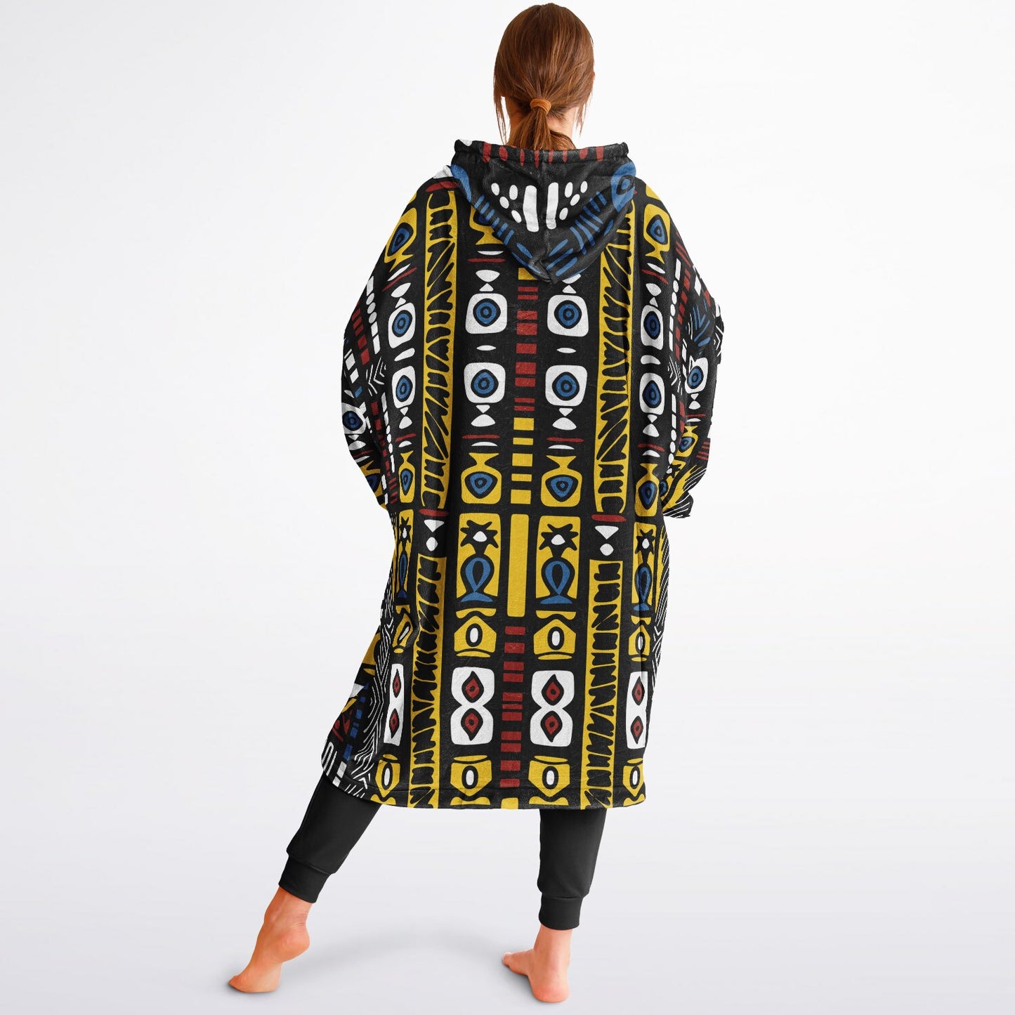 Geometric Harmony Snug Hoodie Economy - AOP