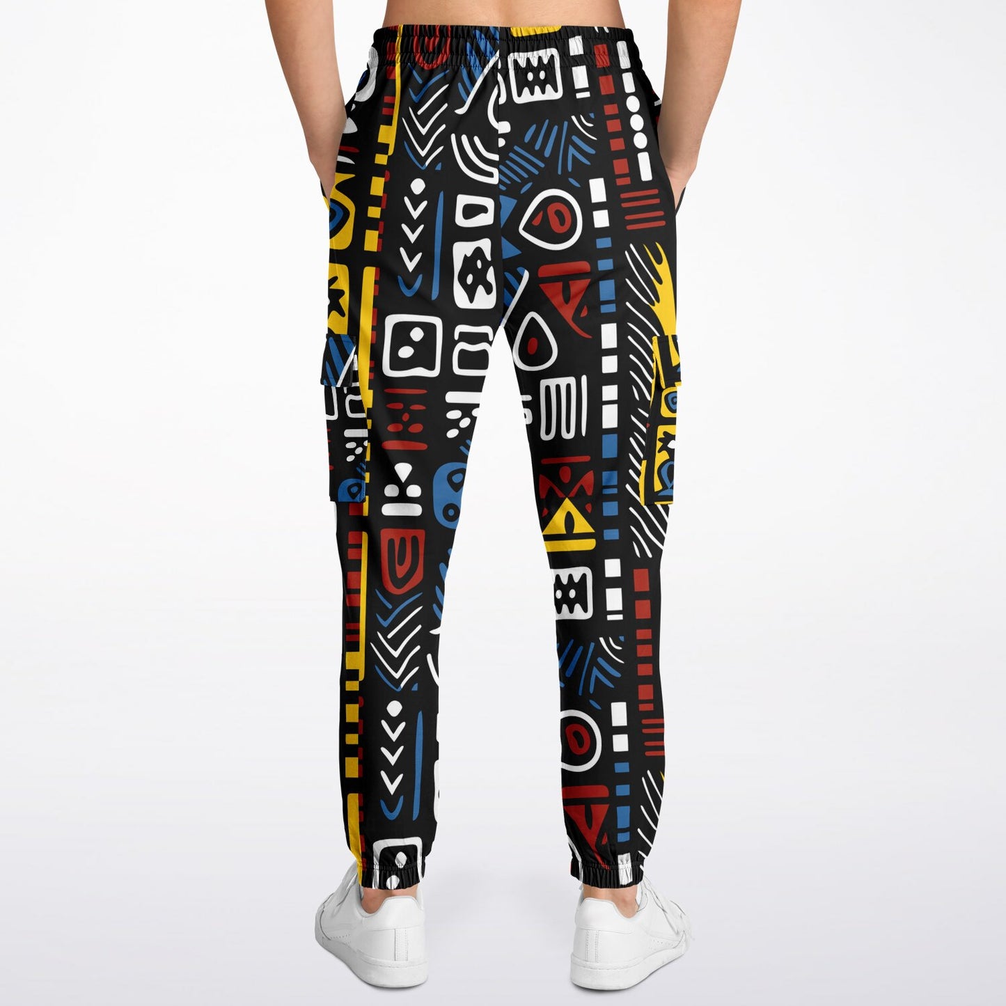 Geometric Harmony Fashion Cargo Sweatpants - AOP