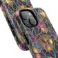 Chromatic Bloom Tough iPhone Magnetic Case, Tough iPhone Cover, Floral iPhone Accessory, Birthday Gift, Elegant Tech Decor, MagSafe Stained Glass Pattern.