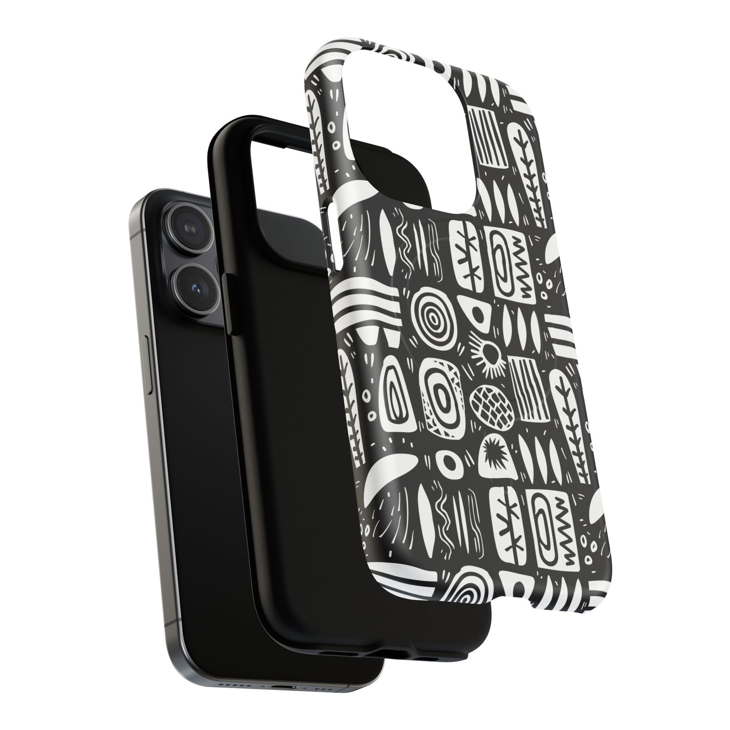 Modern Abstract Geometric Tough Magnetic Phone Case, Durable Phone Accessory, Gift for Him or Her, Artistic Design, Modern Decor
