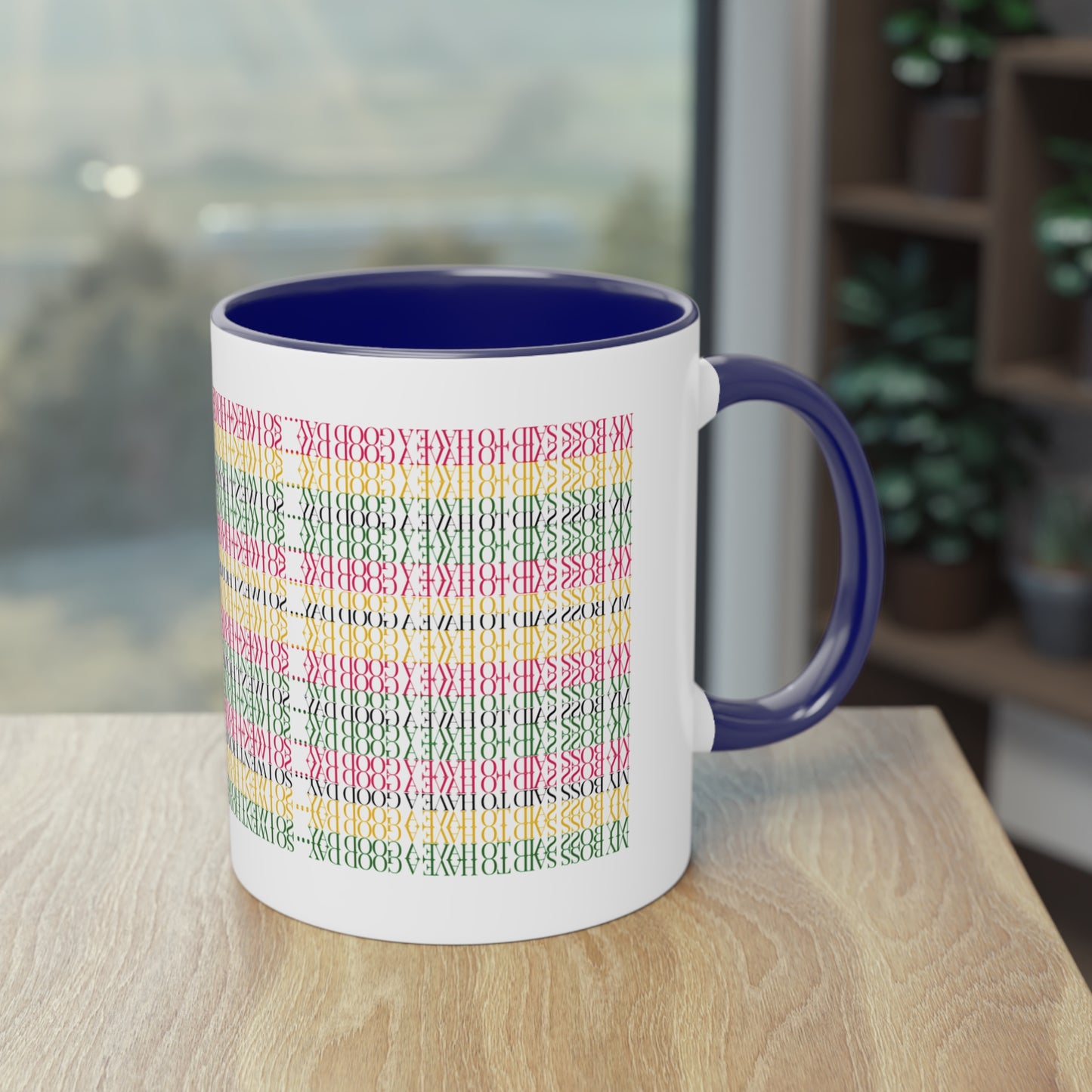 Two Tone Funny Hidden Message Mug - “My Boss said to have a good day… so I went home.”- Viral Optical Illusion Mug - Secret Sarcastic Work Message - Dishwasher Safe, Unique Gifts for Coffee Lovers, Home & Office Decor, Holiday Present.