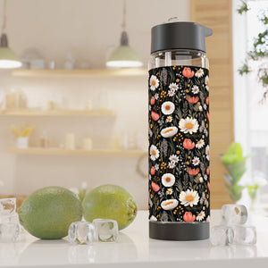 Blossom Elegance: Noir Garden Infuser Water Bottle