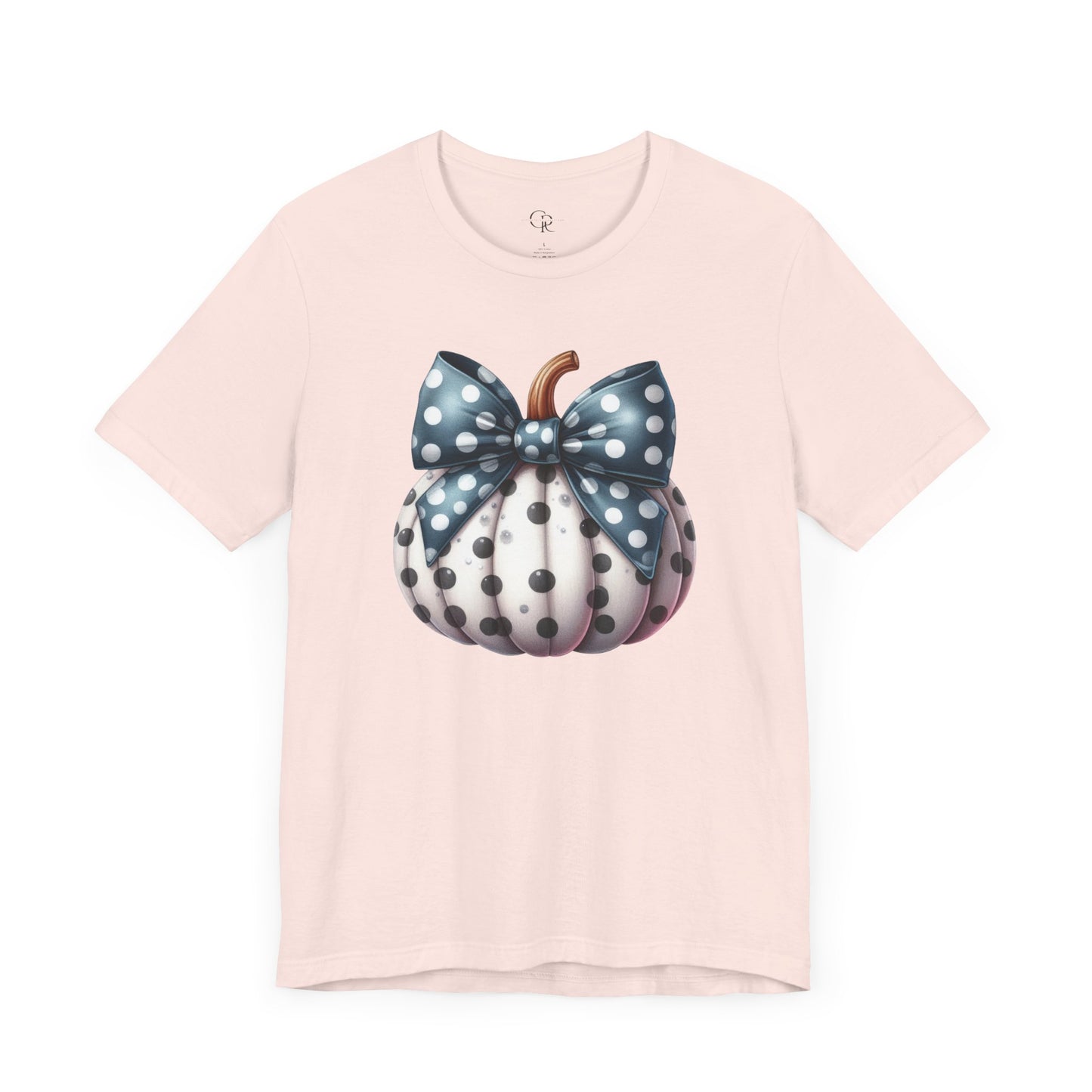 Polka Dot Pumpkin Charm Unisex Jersey Short Sleeve Tee