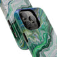Marbled Tough iPhone Case, Magnetic Protector, Stylish Tech Accessory, Durable iPhone Cover, Unique Gift Idea