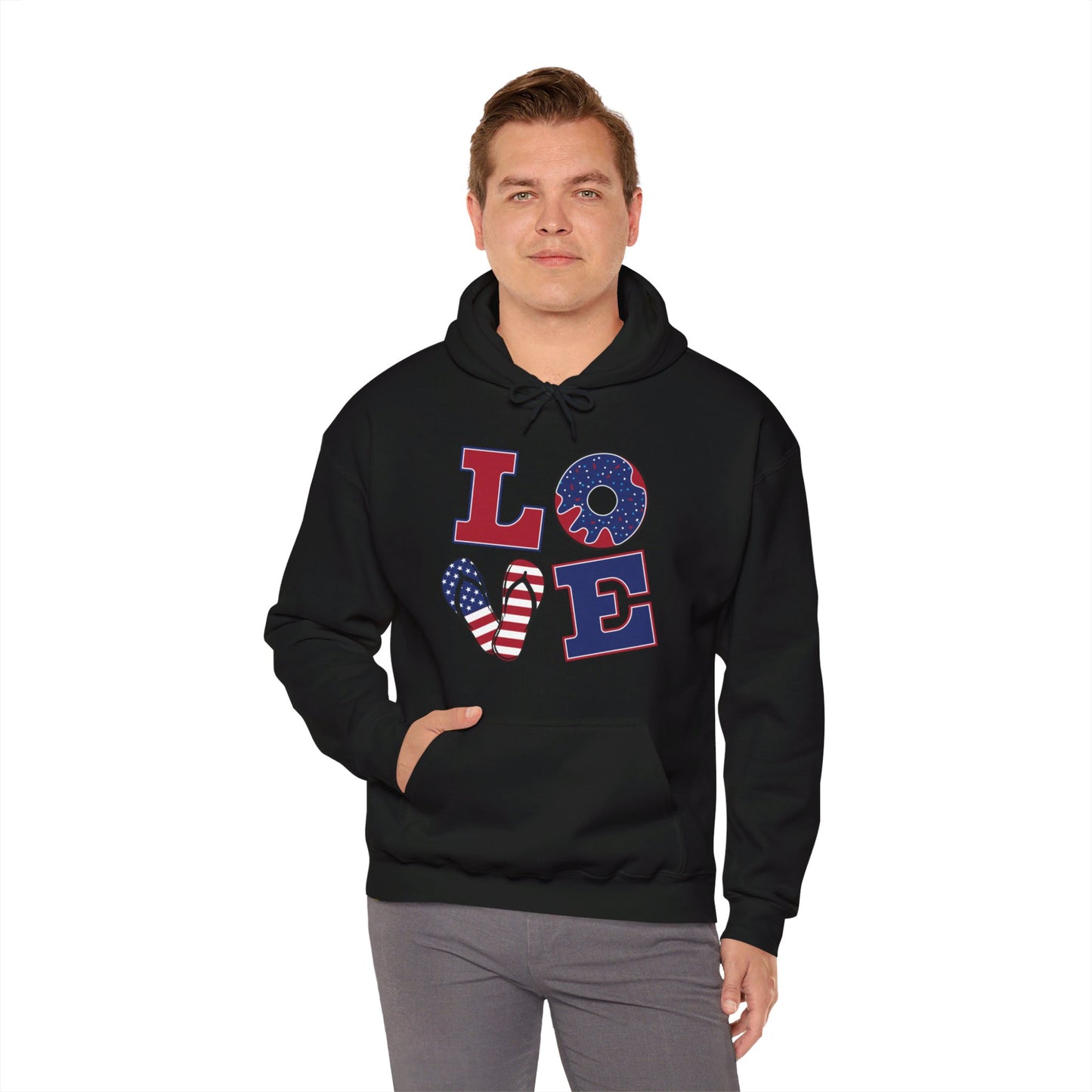 Patriotic LOVE Unisex Heavy Blend™ Hooded Sweatshirt