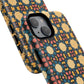 Celestial Spice Tiling Colorful Tough Magnetic iPhone Case, Unique iPhone Cover, Artistic Mobile Shell, Durable Design Accessory, Trendy Gift Idea, MagSafe® iPhone Case.