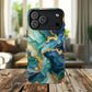 Ocean Quartz Luxe Marble Pattern Tough Magnetic iPhone Case, Phone Accessories, Luxury Gift, Durable iPhone Cover, Unique Design for iPhone Users.
