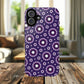 Violet Nova Bloom Stylish Tough Magnetic iPhone Case, Purple Floral iPhone Cover, Durable Cell iPhone Protector, Gift for Her, Mother's Gift
