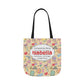 Personalized Doodle Daydream Composition Book Inspired Canvas Tote Bag with Colorful Straps, Cute School Bag, Eco-Friendly Tote, Back to School Shopping Bag, Teacher Gift Idea
