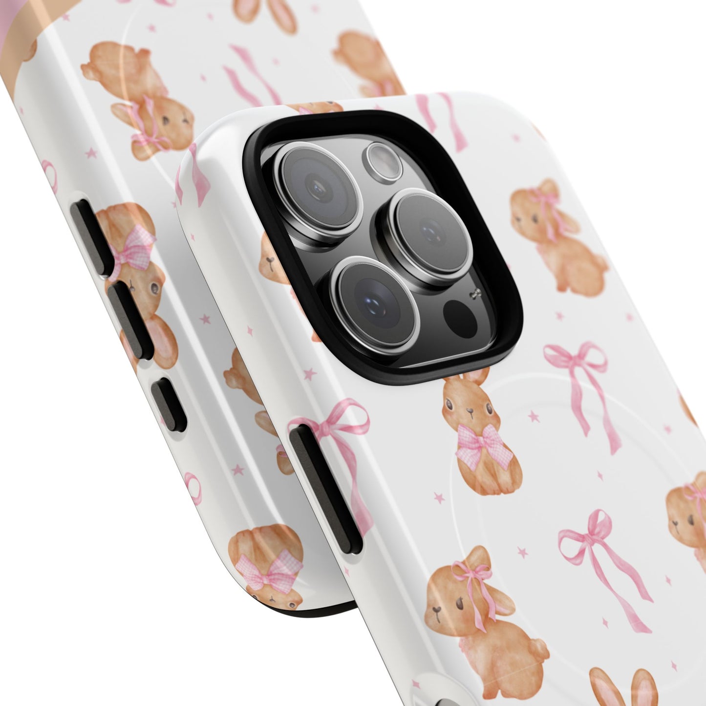 Personalized Bunny iPhone Case - Cute Animal Design, Tough MagSafe® Magnetic Case, Easter Gift, Spring Aesthetic, Kids Accessories