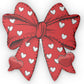 Custom Red Coquette Bow Shaped Pillows
