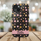 Personalized Gold & Pink Confetti Tough Phone Case — Glitter Dot Protective Phone Cover