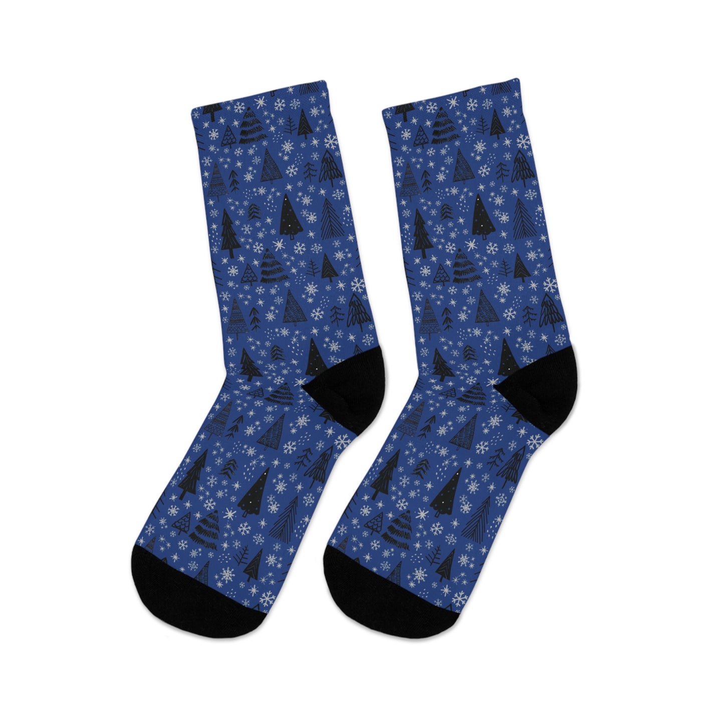 Winter Wonderland Navy Christmas Recycled Poly Socks