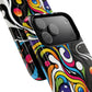 Vibrant Yin Yang Pop Splash Tough Magnetic iPhone Cases, Bold Artwork, Customizable Protection, Gift for Tech Lovers, Colorful iPhone Accessories