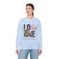 Love Always Gildan Crewneck Sweatshirt - Floral Design for Couples