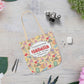 Personalized Doodle Daydream Composition Book Inspired Canvas Tote Bag with Colorful Straps, Cute School Bag, Eco-Friendly Tote, Back to School Shopping Bag, Teacher Gift Idea