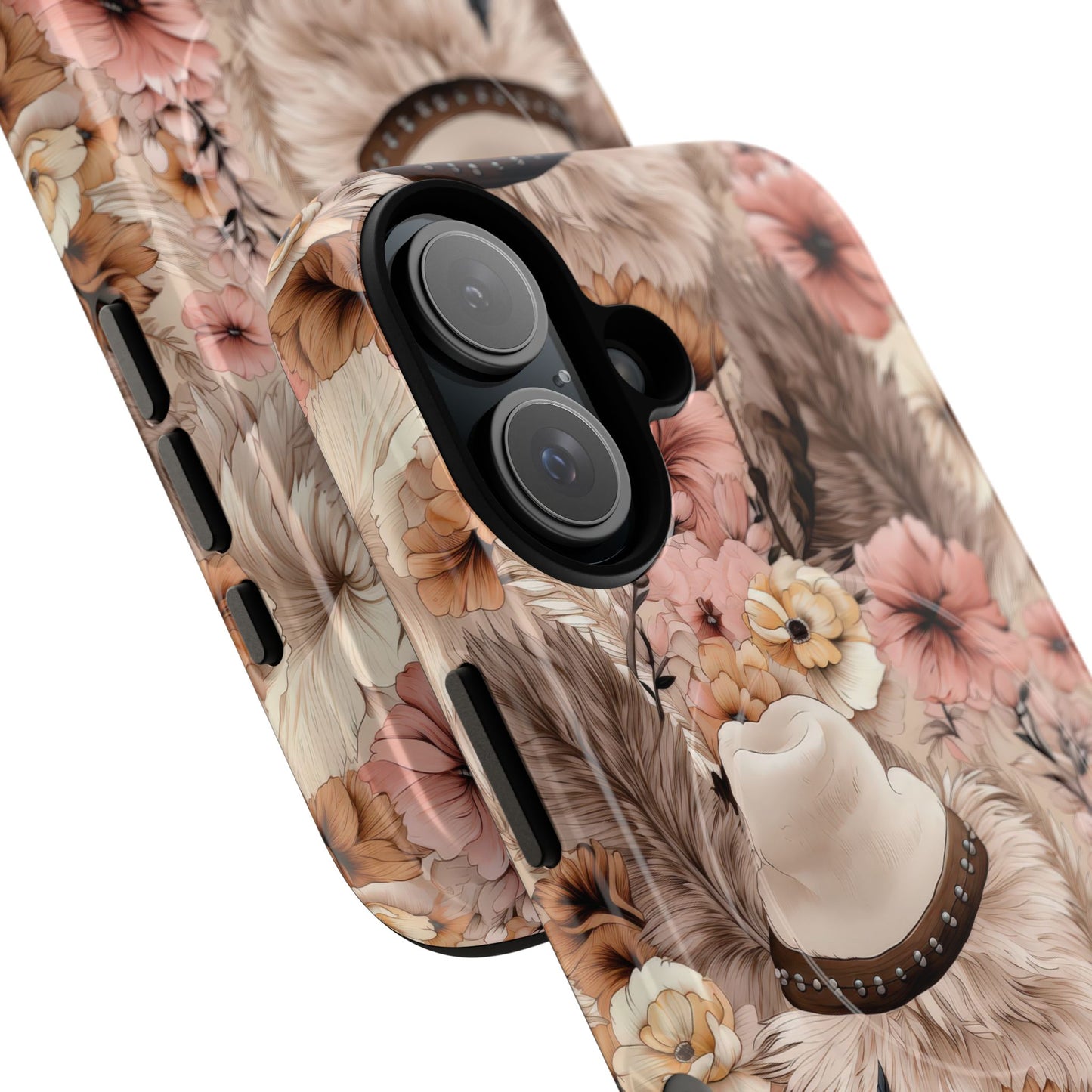 Western Boho Tough iPhone Magnetic Case - Bohemian Style, Durable Protection, Unique Gift, Trendy Accessory, iPhone Cover