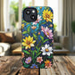 Flower Garden Stained Glass Phone Case, Tough Magnetic Cases, Floral Phone Cover, Durable Phone Accessories, Spring Gift, Birthday Present