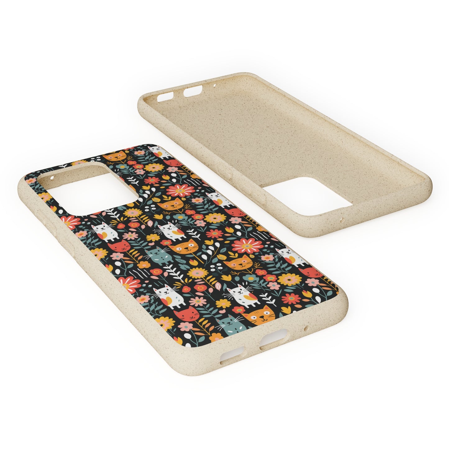 Whimsical Feline Garden Samsung Biodegradable Cases