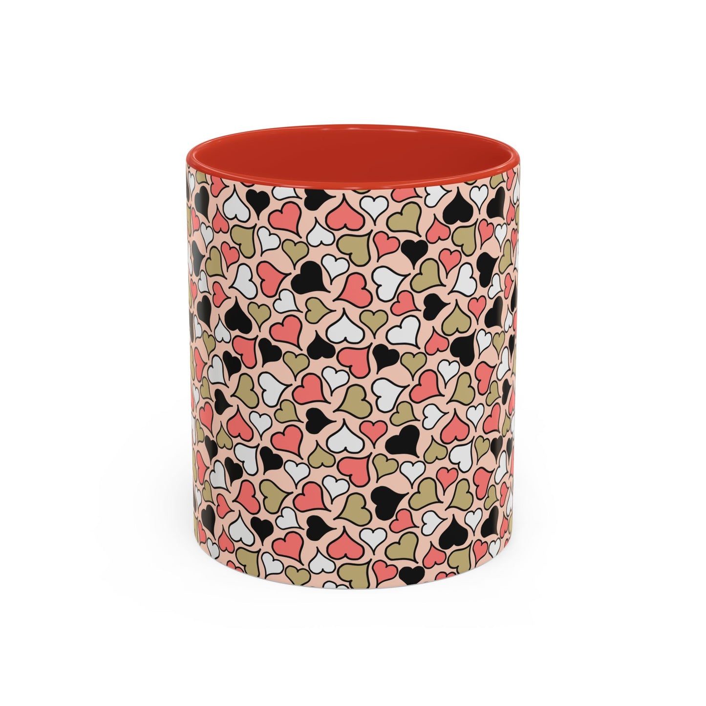 Colorful Heart Pattern Coffee Mug - Perfect Gift for Love & Friendship