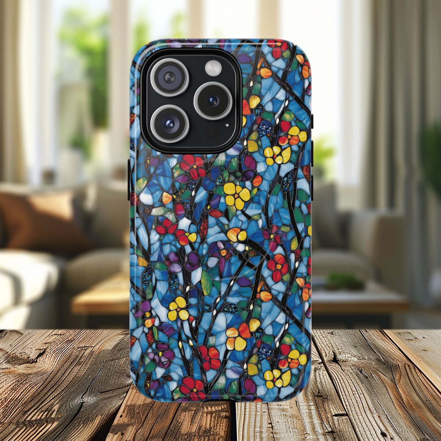 Colorful Floral Phone Case, Tough Magnetic Phone Cover, Durable Tech Accessory, Unique Gift for Her, Vibrant Smartphone Case