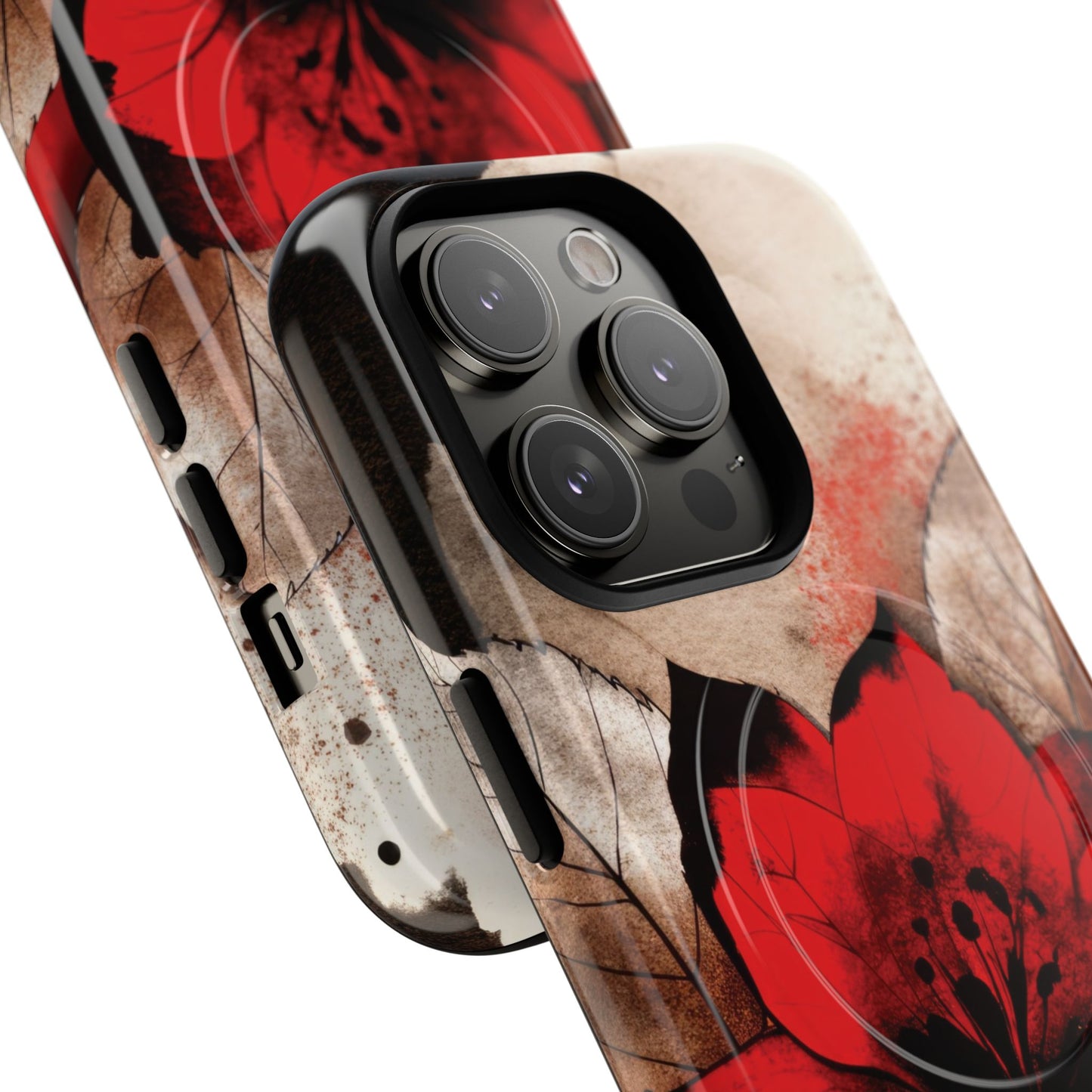 Velvet Petal Storm Tough iPhone Magnetic Cases - Stylish Protection for Your Device, Gift for Nature Lovers, Ideal for Birthdays, Holidays