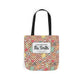 Personalized Brown Doodle Daydream Composition Book Inspired Canvas Tote Bag with Colorful Straps, Cute School Bag, Eco-Friendly Tote, Back to School Shopping Bag, Teacher Gift Idea