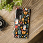 Whimsical Feline Garden Slim Cases for iPhone and Samsung Phones