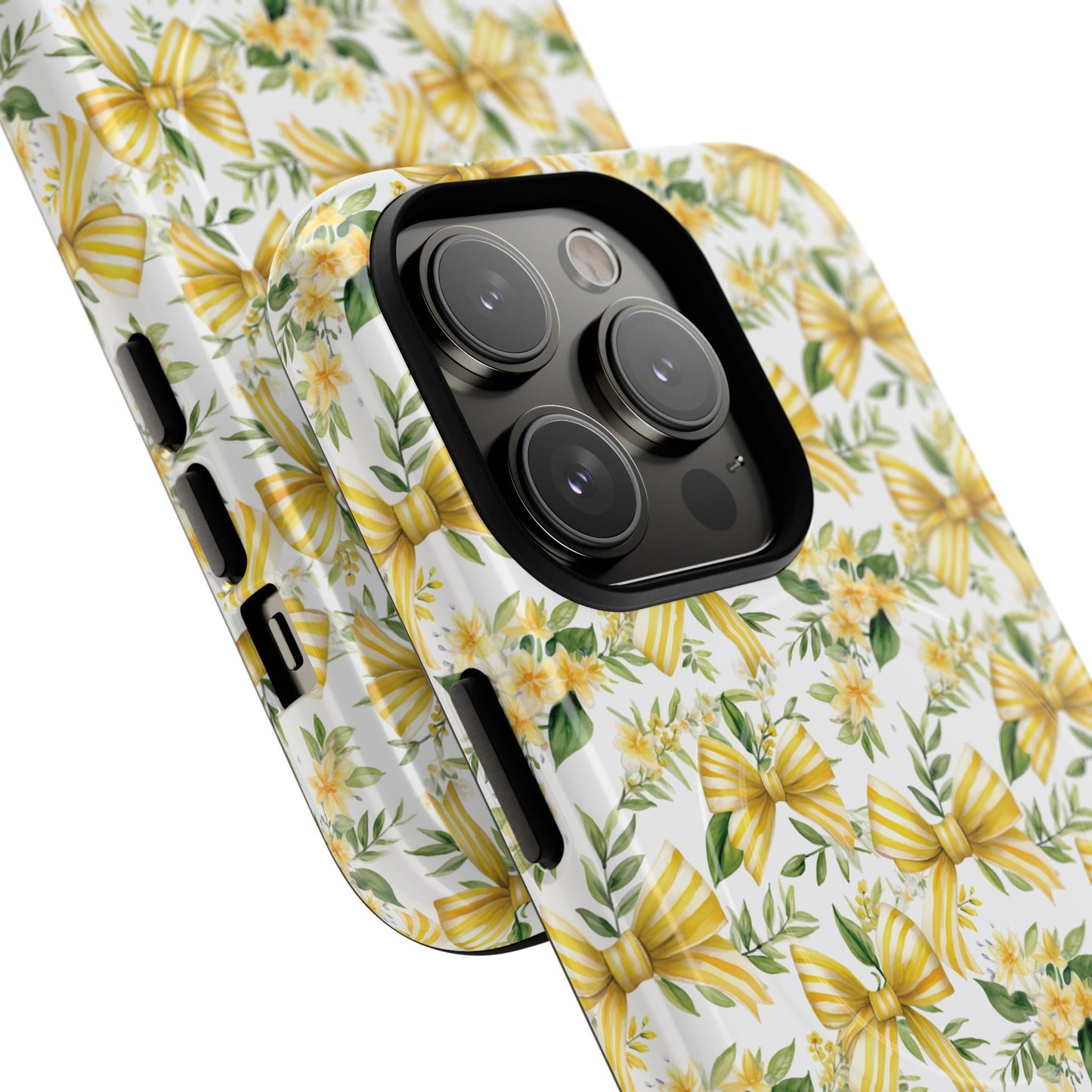 Sunshine Coquette Bows Tough Magnetic iPhone Case, Durable iPhone Cover, Girly Tech Accessory, Nature-Inspired Gift for Her, Spring Decor