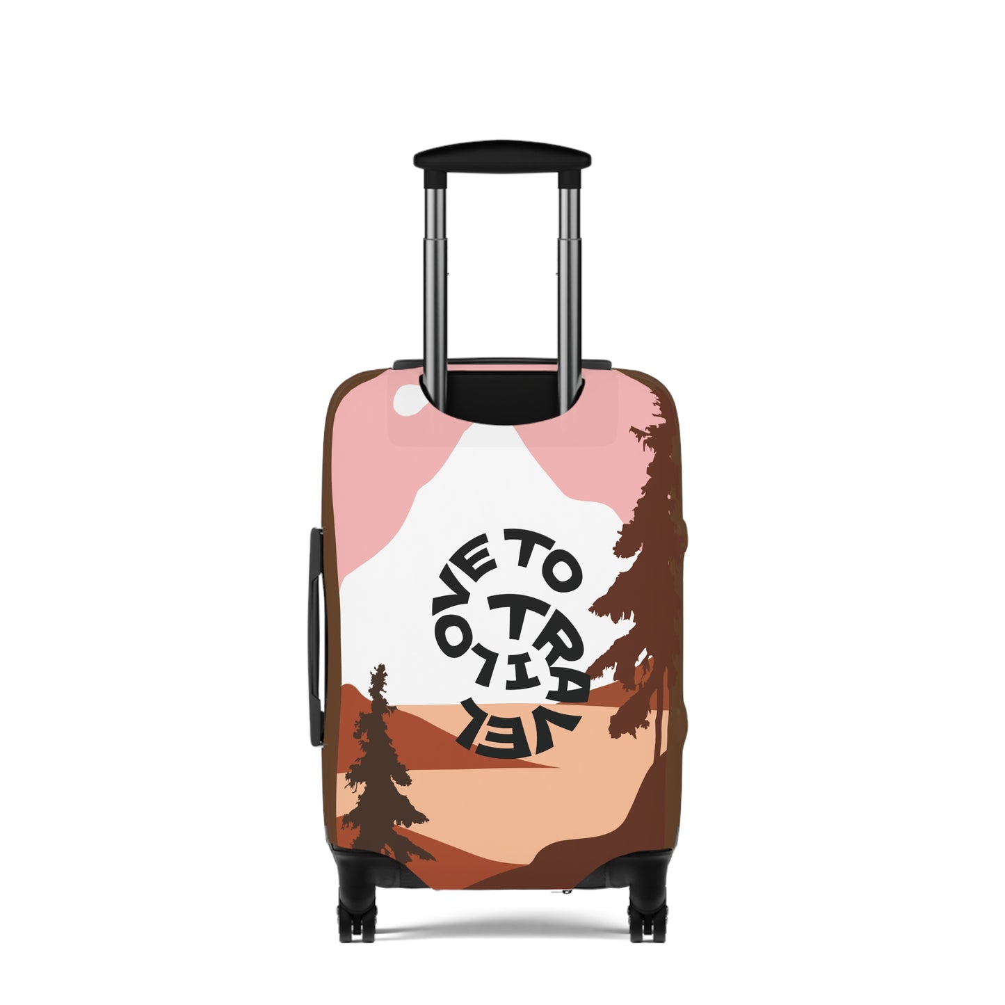 Fun Luggage Cover - "I Love to Travel" - Stylish Travel Accessory